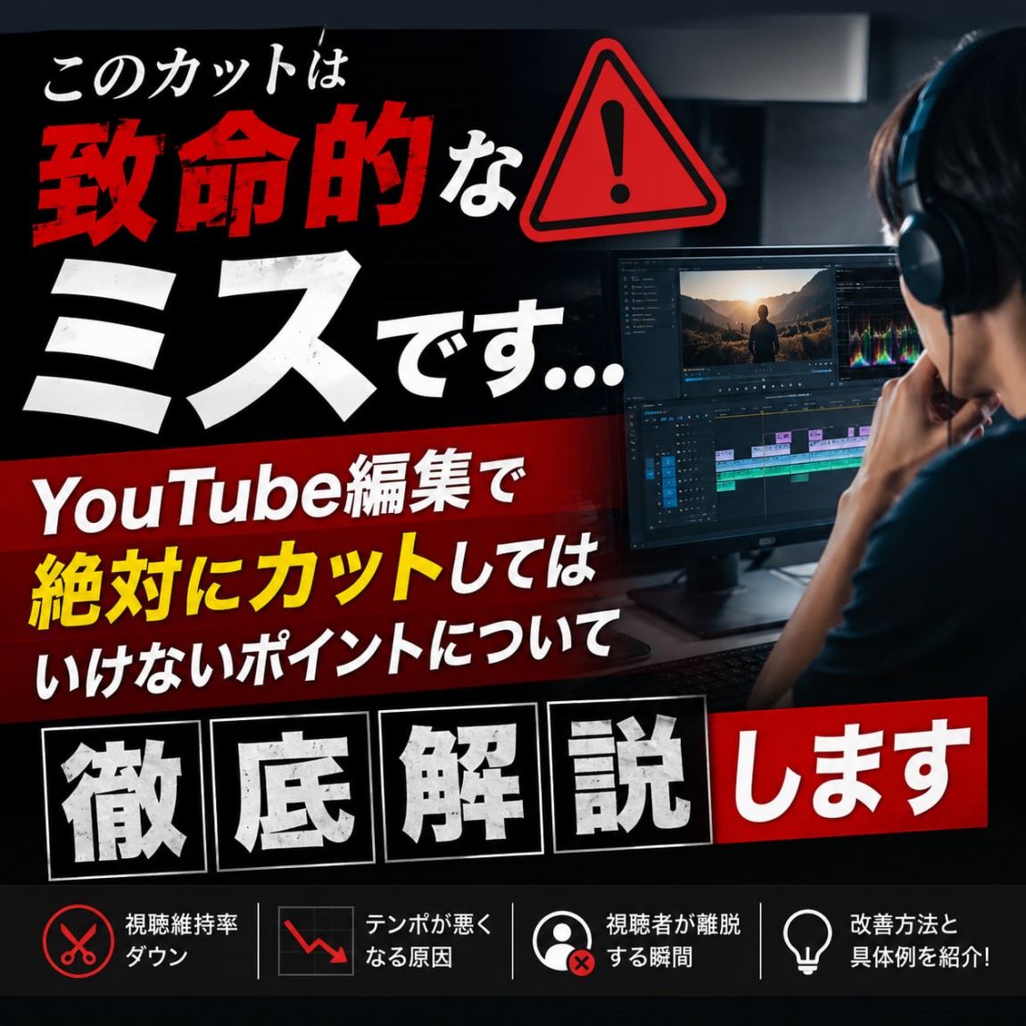 このカットは致命的なミスです...YouTube編集で絶対に