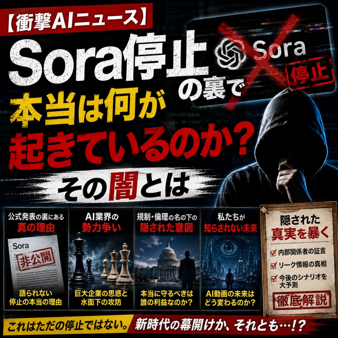 【衝撃AIニュース】Sora停止の裏で本当は何が起きているの