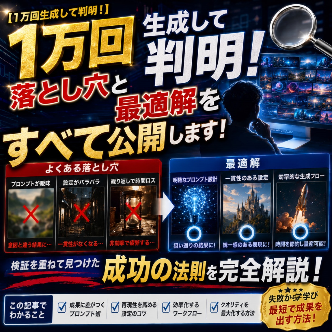 【1万回生成して判明！】落とし穴と最適解をすべて公開します！