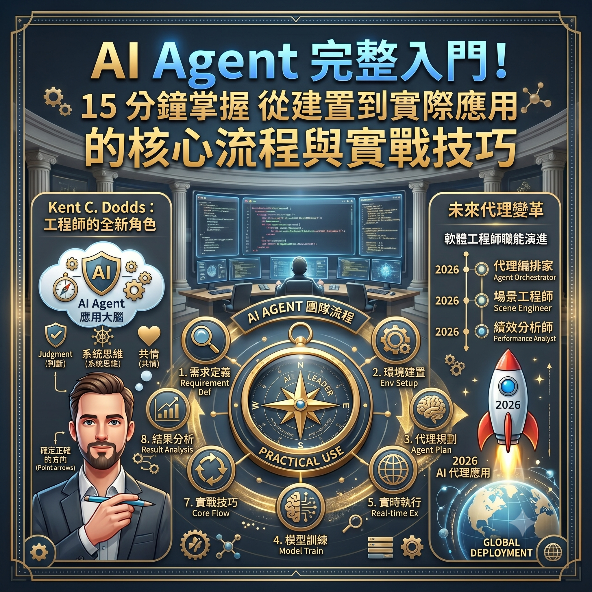 AI Agent 完整入門！15 分鐘掌握從建置到實際應用的核心流程與實戰技巧
