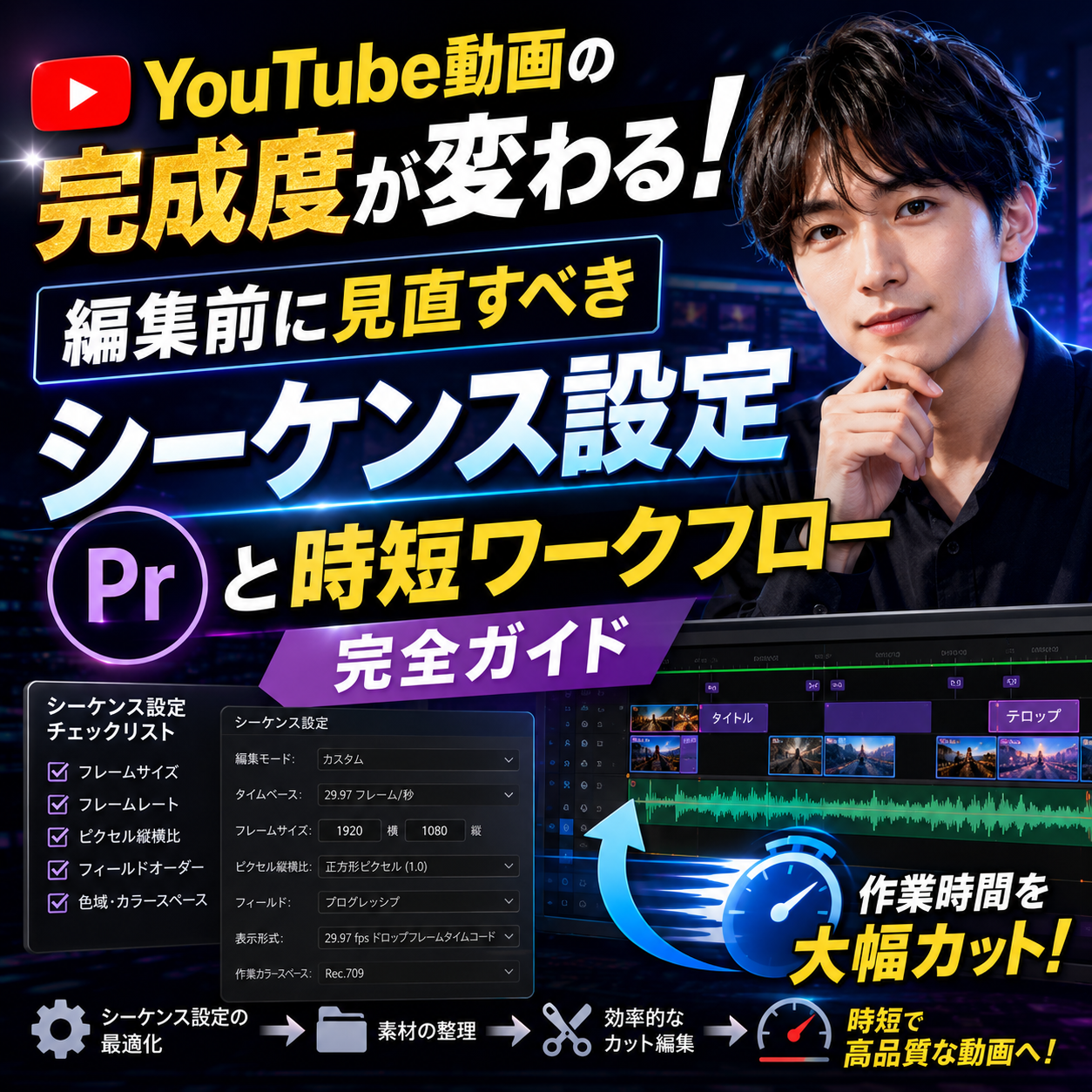 YouTube動画の完成度が変わる！編集前に見直すべきシーケ