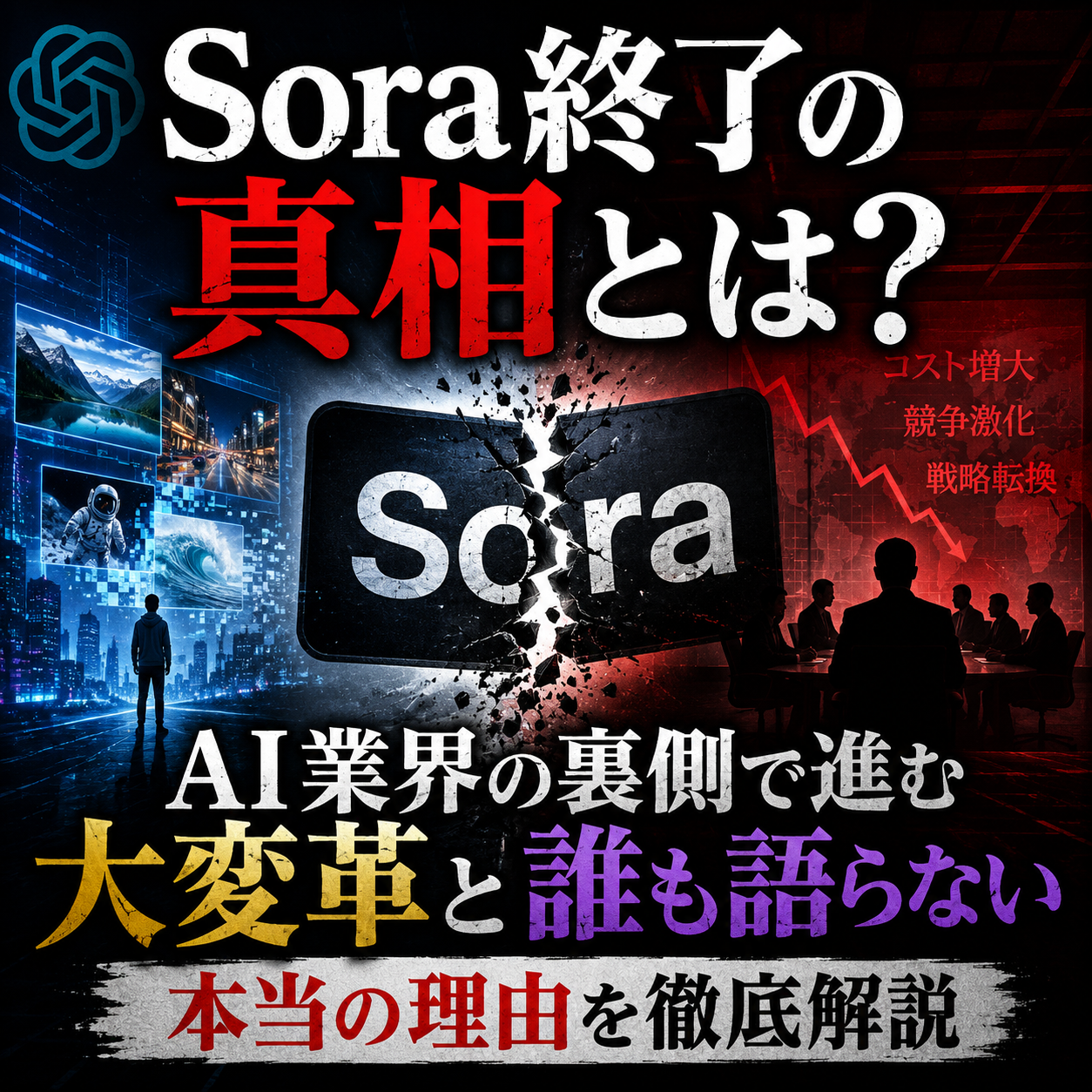Sora終了の真相とは？AI業界の裏側で進む大変革と誰も語ら