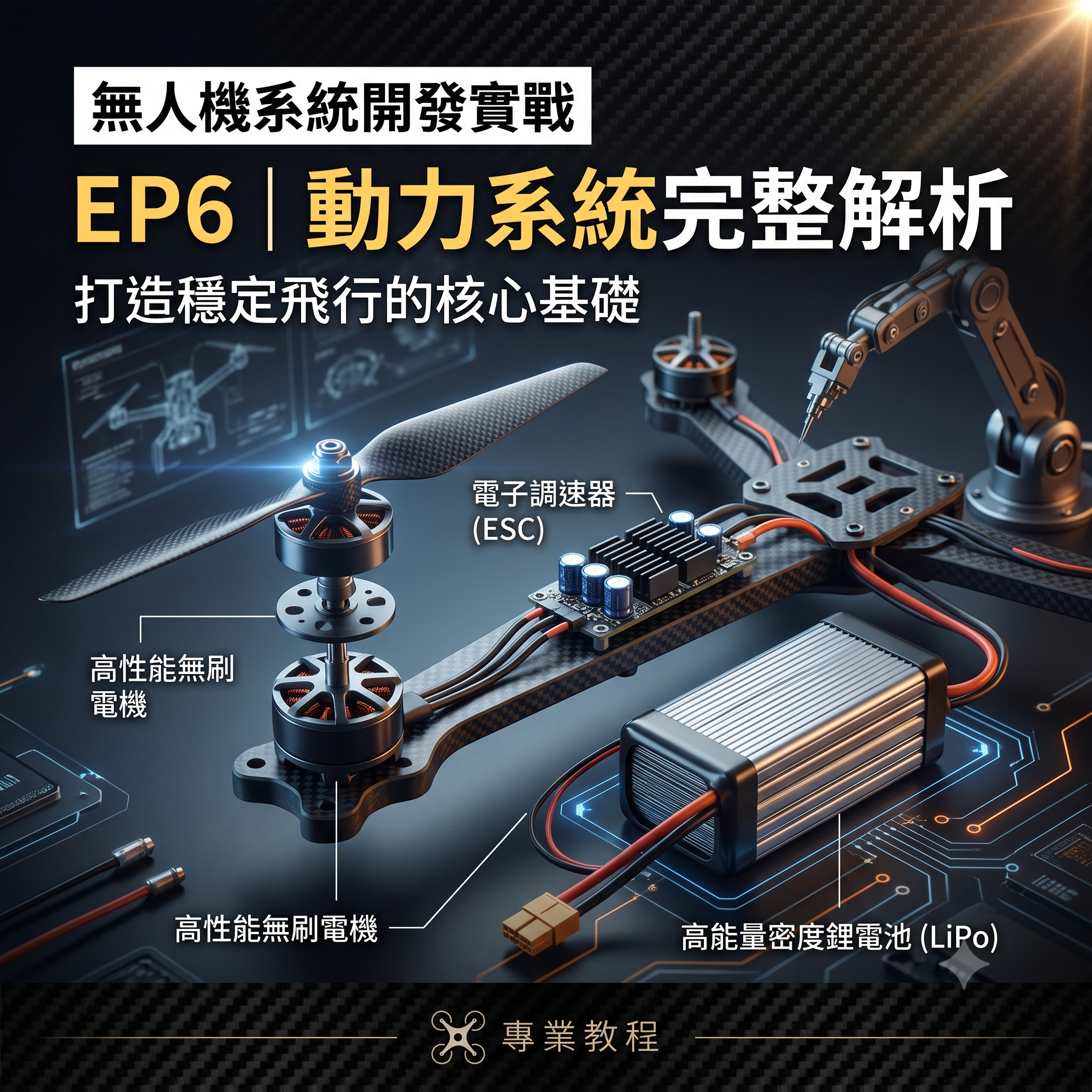 無人機系統開發實戰 EP6｜動力系統完整解析，打造穩定飛行的核心基礎