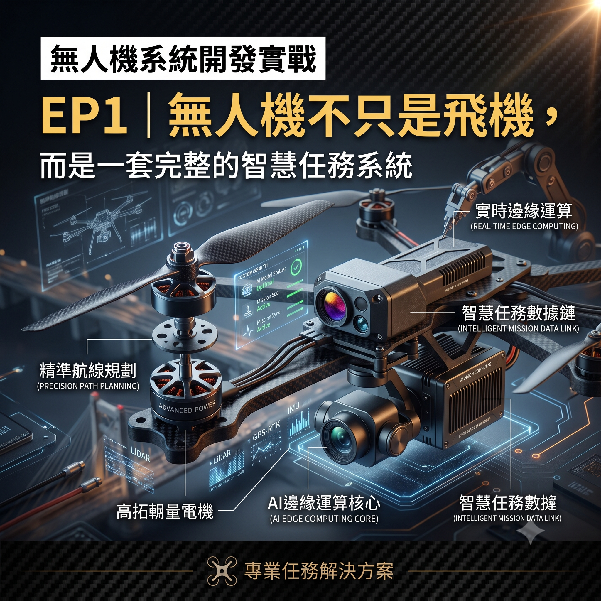 無人機系統開發實戰 EP1｜無人機不只是飛機，而是一套完整的智慧任務系統