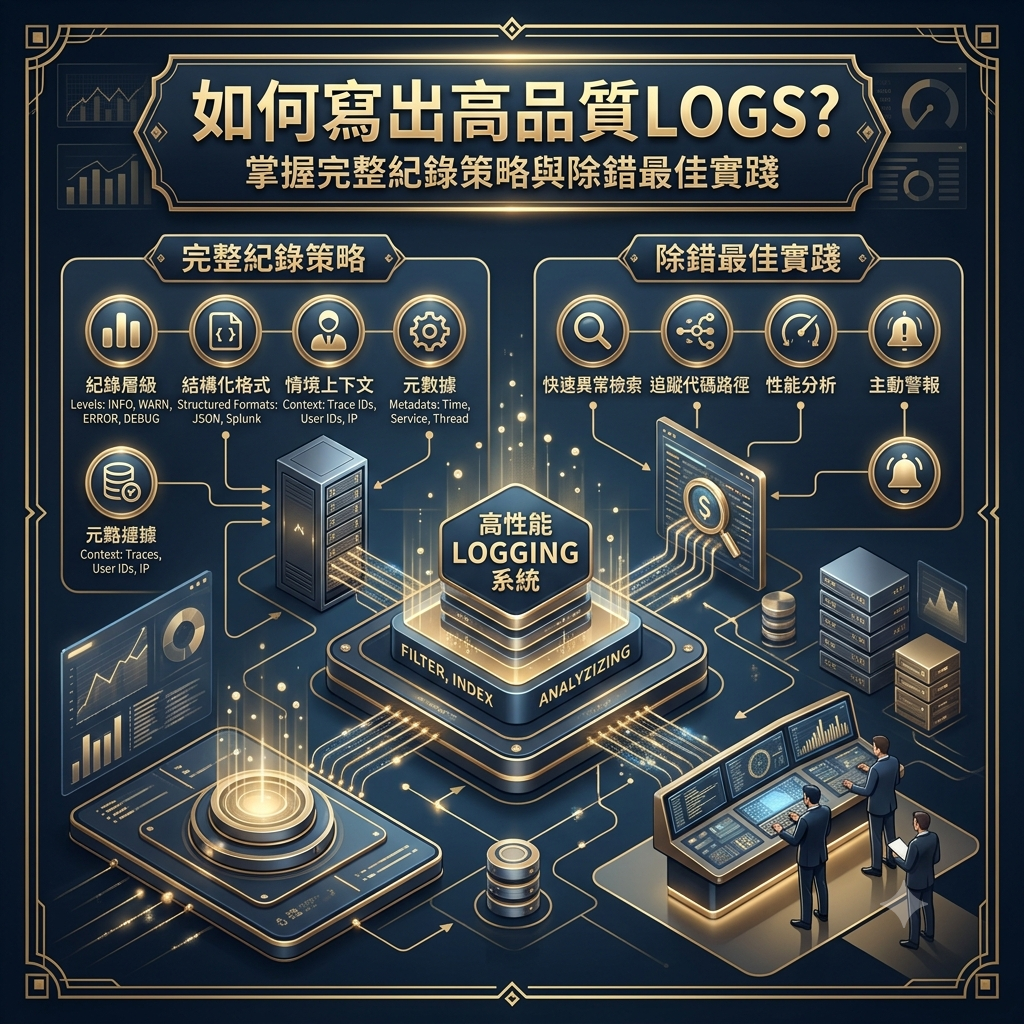 如何寫出高品質 Logs？掌握完整紀錄策略與除錯最佳實踐