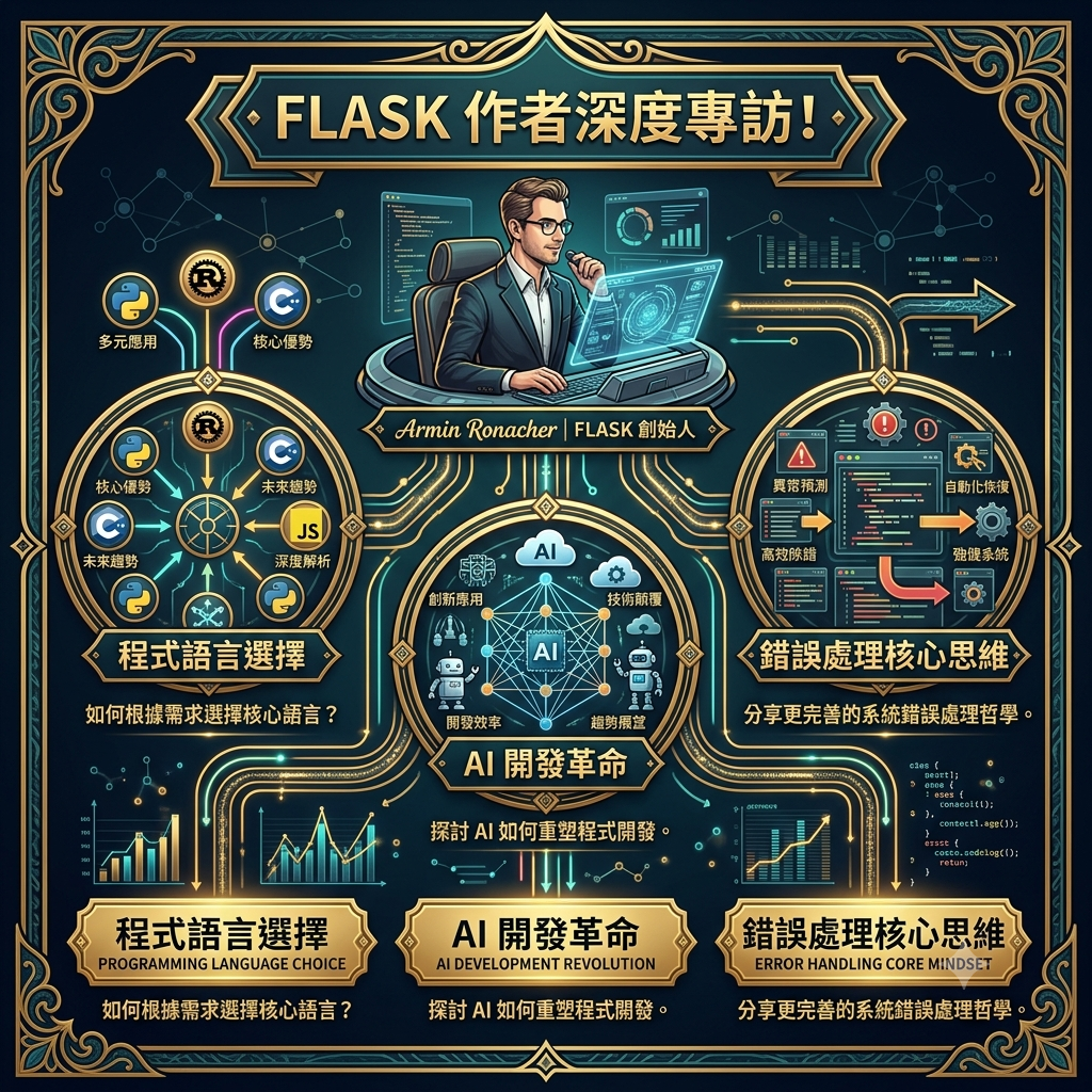 Flask 作者深度專訪！程式語言選擇、AI 開發革命與錯誤處理核心思維