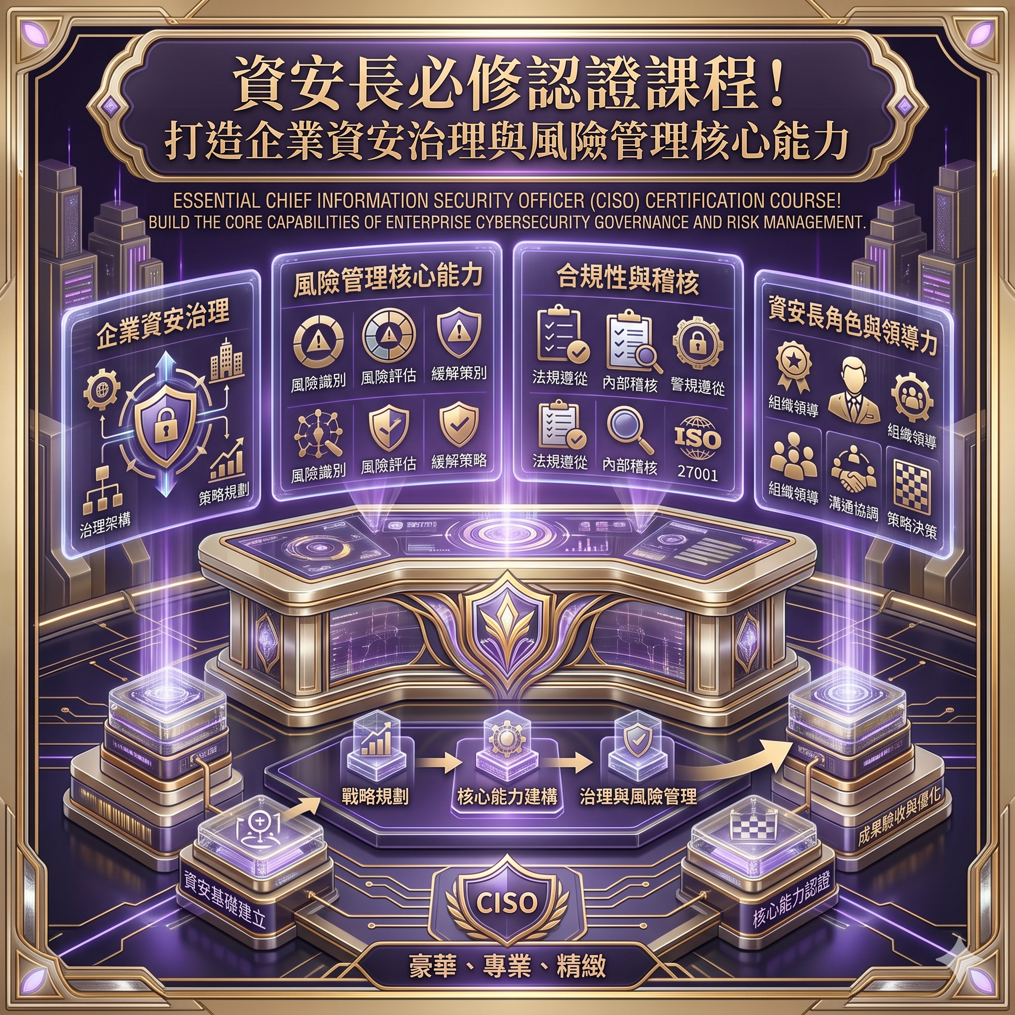 資安長必修認證課程！打造企業資安治理與風險管理核心能力